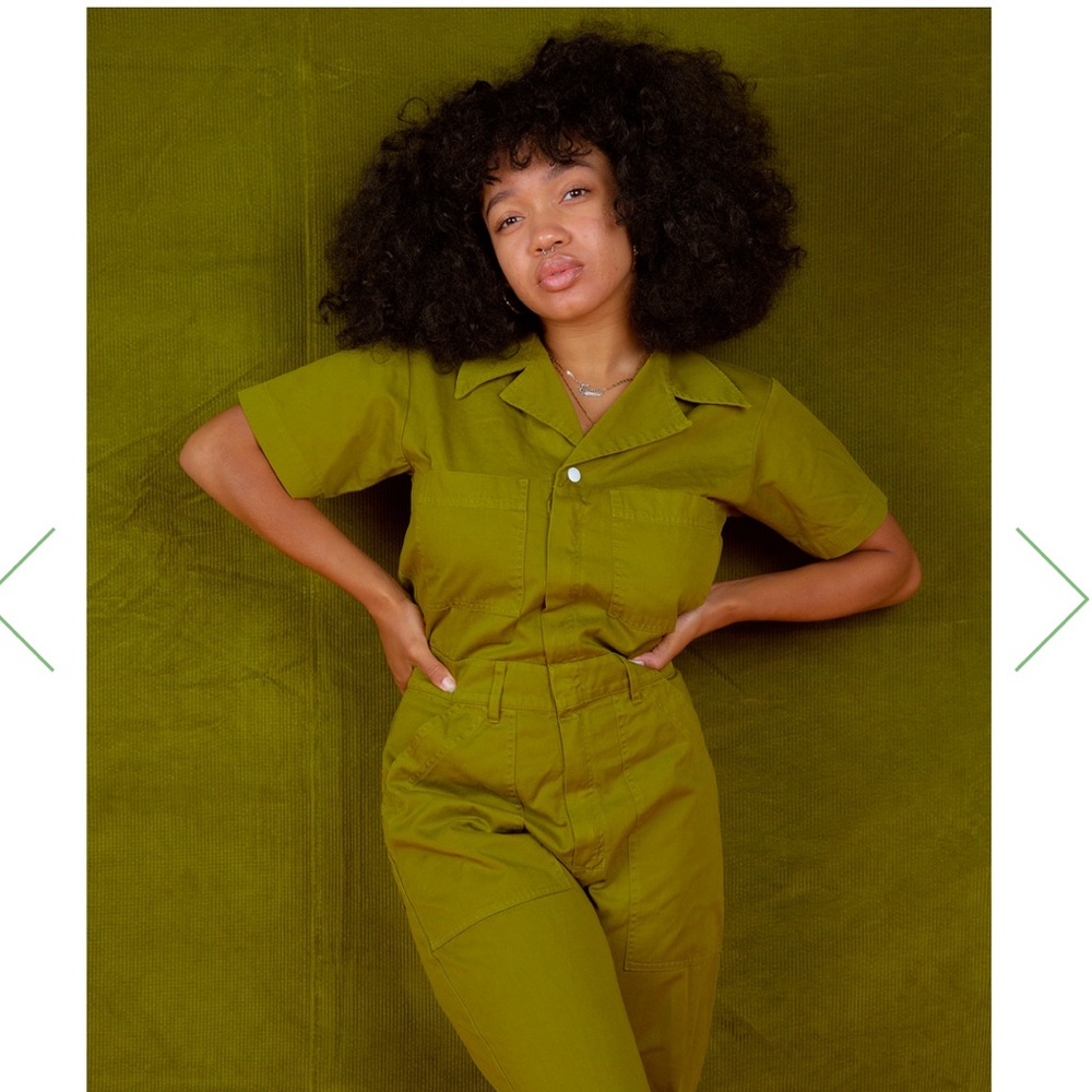 Big Bud Press - Olive Green Short Sleeve Jumpsuit